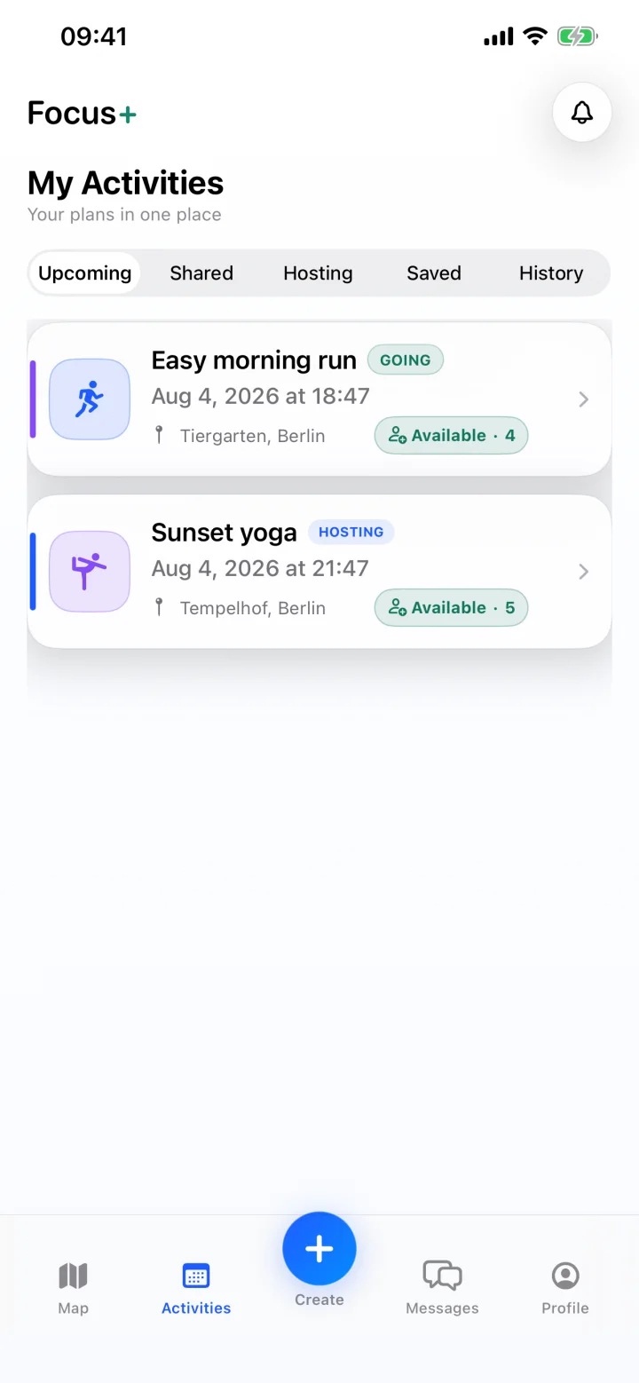 Focus+: Keep plans together